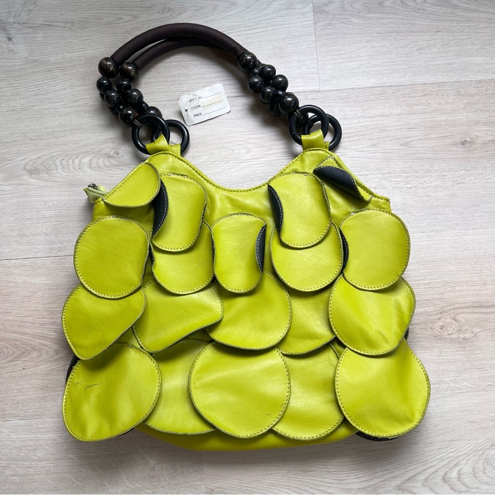 Lime Green beaded Women's purse